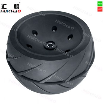 6.5×12" Grain Drill Gauge Wheel Assembly with Rubber Tire and Nylon Halves