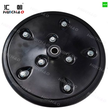 1×12" Rubber Seeder Press Wheel Assembly with Steel Disks